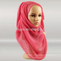 De calidad superior de la venta caliente del rayón de algodón de color sólido arruga hijab bufanda al por mayor musulmán estilo hijab